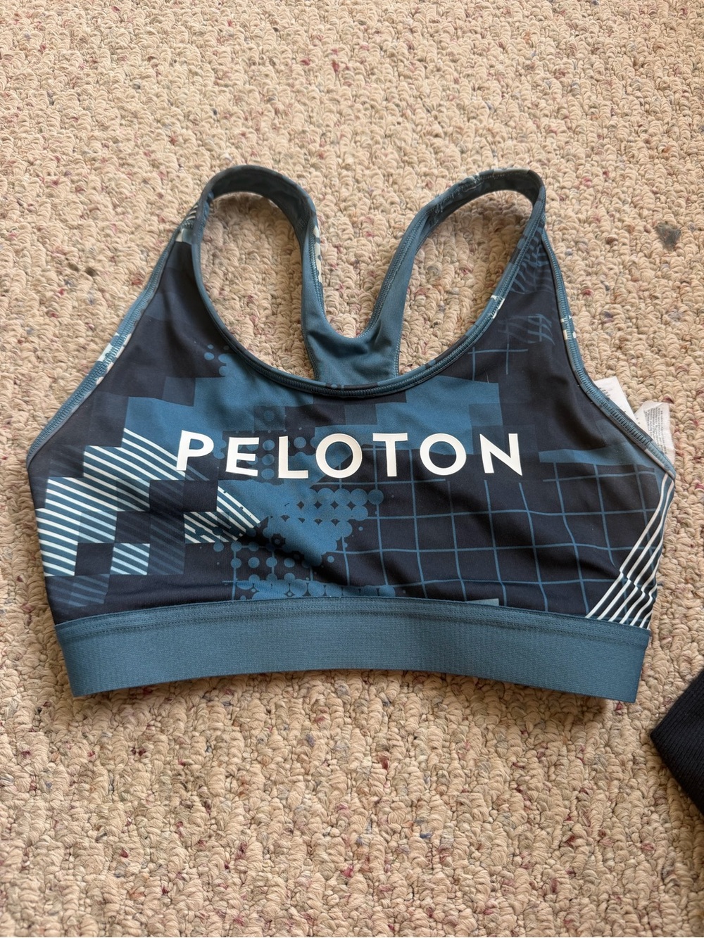 adidas Blue Graphic Racerback Sports Bra